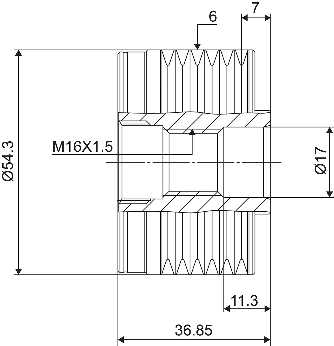 DISPOSITIVO RUOTA LIBERA ALTERNATORE